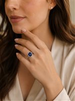 Vicenza - Piazzetta Palladio 2 - Ring Crivelli Woman ZAFFIRO in White Gold Zaffiro blu 8.85 Ct 000-5383NS - 000-5383NS